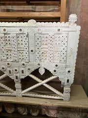 Indian Antique Tribal Hand Carved Art Wooden Damchiya White D Indian Antique Tribal Hand Carved Art Wooden Damchiya White D