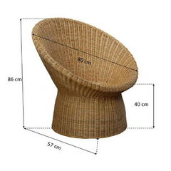 Cane Studio Wicker Rattan Bamboo Cane Chair CSTCH014