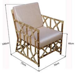 Cane Studio Wicker Rattan Bamboo Cane Chair CSTCH040