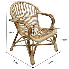 Cane Studio Wicker Rattan Bamboo Cane Chair CSTCH044