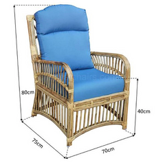 Cane Studio Wicker Rattan Bamboo Cane Chair CSTCH046