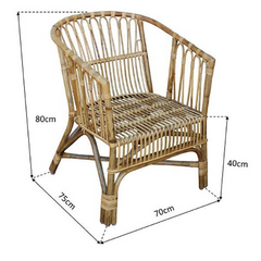 Cane Studio Wicker Rattan Bamboo Cane Chair CSTCH025