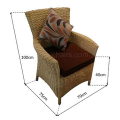 Cane Studio Wicker Rattan Bamboo Cane Chair CSTCH035