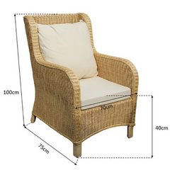 Cane Studio Wicker Rattan Bamboo Cane Chair CSTCH036