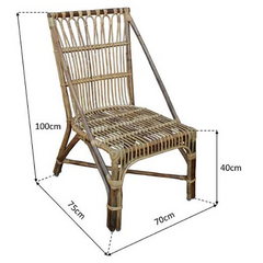 Cane Studio Wicker Rattan Bamboo Cane Chair CSTCH024