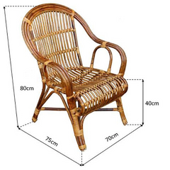 Cane Studio Wicker Rattan Bamboo Cane Chair CSTCH013