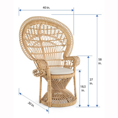 Cane Studio Wicker Rattan Bamboo Cane Chair CSTCH029