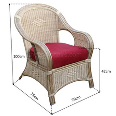 Cane Studio Wicker Rattan Bamboo Cane Chair CSTCH017