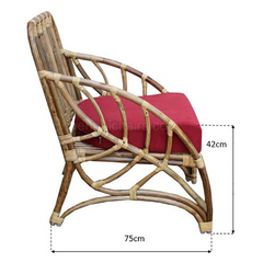 Cane Studio Wicker Rattan Bamboo Cane Chair CSTCH021