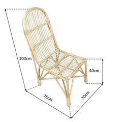 Cane Studio Wicker Rattan Bamboo Cane Chair CSTCH052