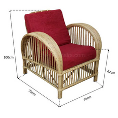 Cane Studio Wicker Rattan Bamboo Cane Chair CSTCH027