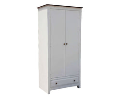 French Blanc Wooden Wardrobe