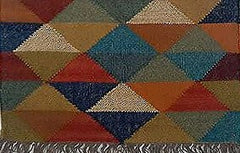 Kilim Handwoven Wool Woollen Dhurrie Durry Rug Jute Floor Runner Hallway Pattern 5