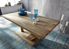 Gfine Six seater dining table made of solid Sheesham wood 157x88x76Cm