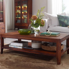 Gfine Coffee table made of solid sheesham wood 109x71x40Cm