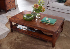 Gfine Coffee table made of solid sheesham wood 109x71x40Cm