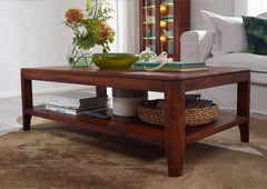 Gfine Coffee table made of solid sheesham wood 109x71x40Cm