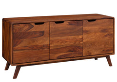 Gfine Sideboard with three doors made of solid Sheesham wood 130x40x76Cm