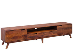 Gfine TV unit with two doors and two drawers made of solid sheesham wood 175x40x50Cm