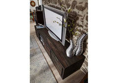 Gfine TV unit with single door and four drawers made of solid sheesham wood 172x40x48Cm