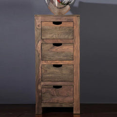 Gfine Four drawers chest made of solid sheesham wood 40x45x100Cm