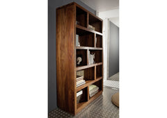 Gfine Bookshelf made of solid sheesham wood Brown 115x40x175Cm