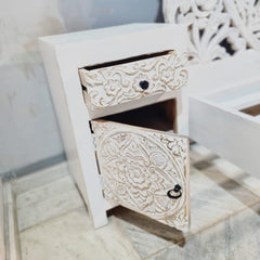 Indian Hand Carved Solid Wood Bedside Tables 94