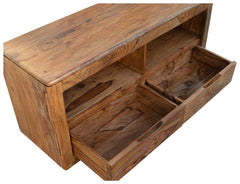 MADE TO ORDER Indian Solid Wood TV Unit Natural 120x40x55 cm