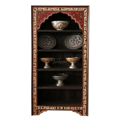 Mughal Hand Painted Solid Wood Bookshelf B20