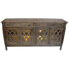 French Arch Style Solid Wood 4 Door Sideboard A9
