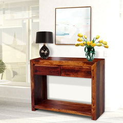 Mango Classic Handmade Carved Solid Wood Console Hall Table