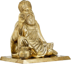 Indian Lord Guru Nanak Handmade Brass Statue