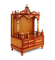 Sheesham Wood Handmade Mandir Home Temple In Brown