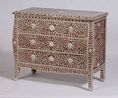 Maaya Bone Inlay Chest of Drawer Sideboard Floral