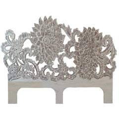 Hand Carved Flower King Size Bed Headboard Bed Head H18