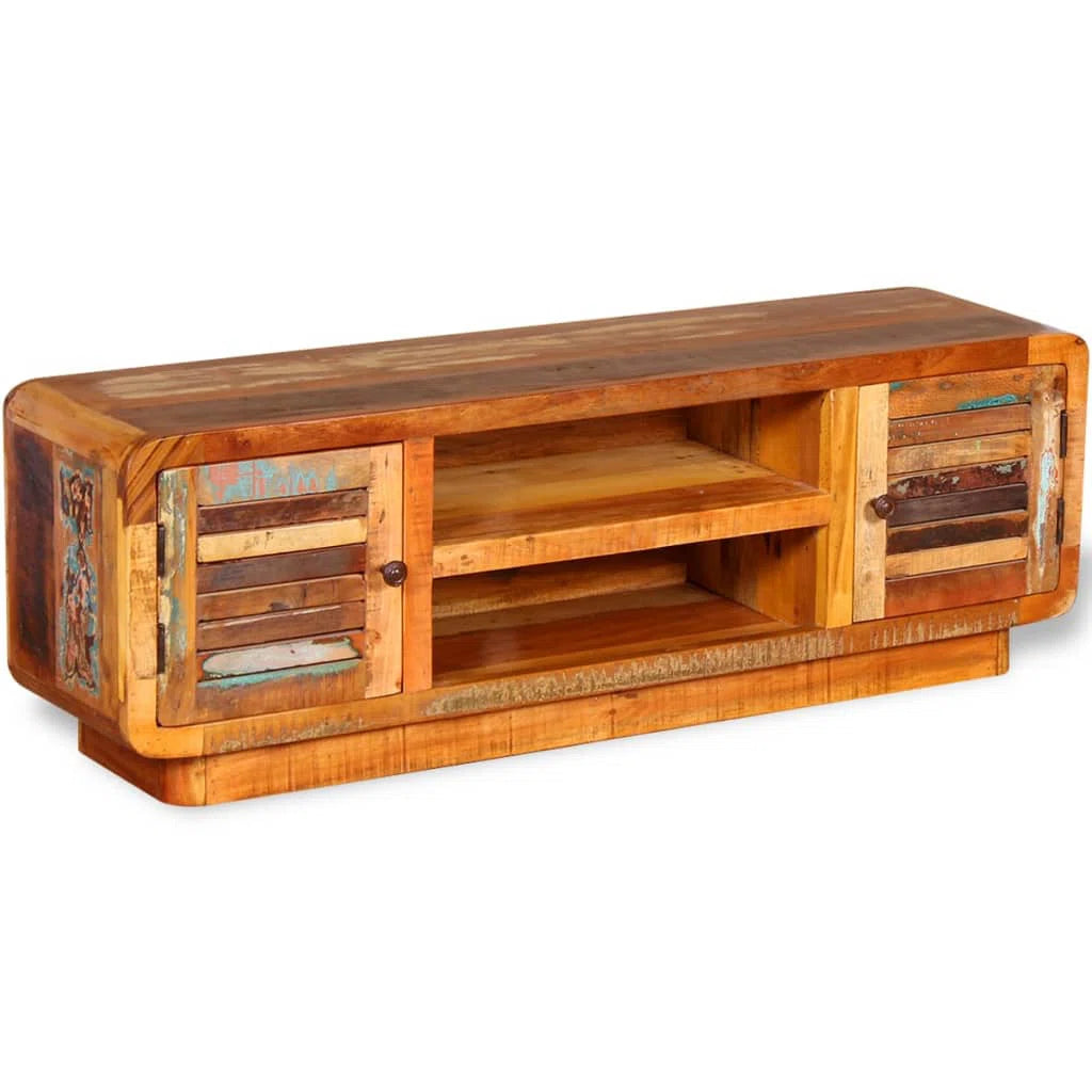 Salvage Reclaimed Wooden Rustic Colour TV Unit Stand B34