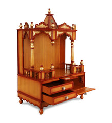 Sheesham Wood Handmade Mandir Home Temple In Brown