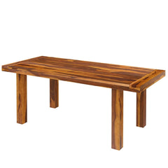 Rustic Solid Wood Extendable Dining Table Honey