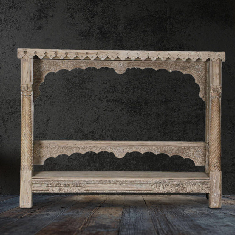 Indian Hand Carved Solid Wood Daybed D6