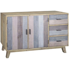 Corso Italy Mango Wood Grey Modern Medium Sideboard Buffet 150x45x85cm