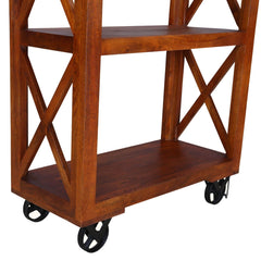 Boulder 3 Shelf Industrial Rolling Bookcase