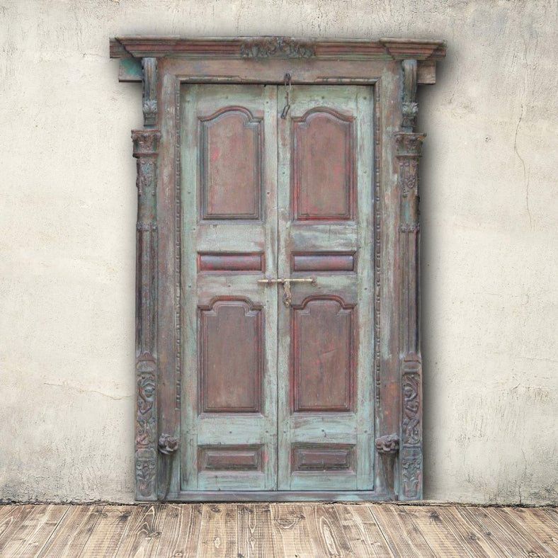 Indian Vintage Antique Handcrafted Solid Wood Door 45