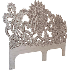Hand Carved Flower King Size Bed Headboard Bed Head H18