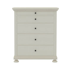 Blanc Indian Solid Wood Chest Of Drawers With 5 Drawers Tall Dresser