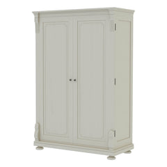 Blanc Indian Solid Wood Large White Wardrobe Cabinet