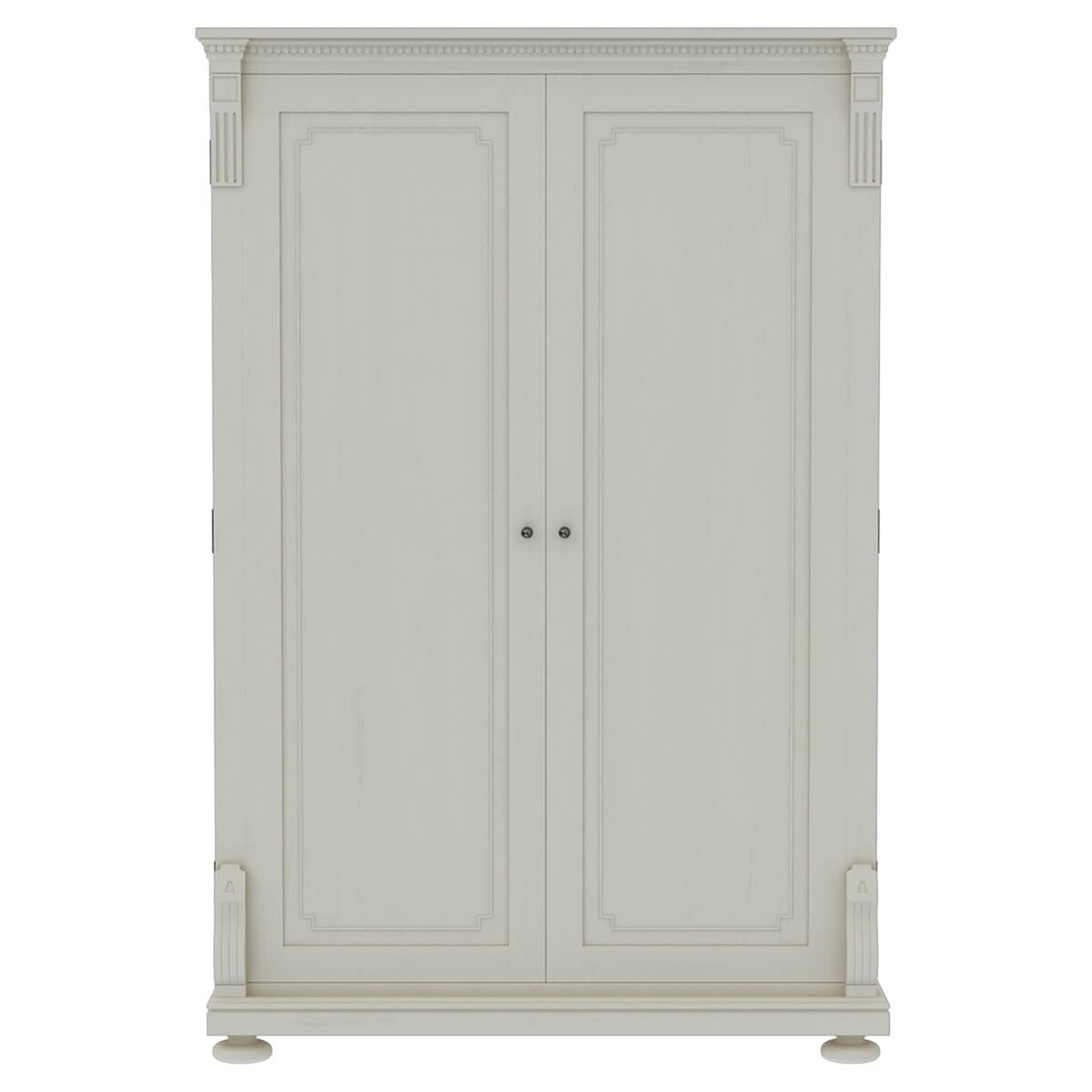 Blanc Indian Solid Wood Large White Wardrobe Cabinet