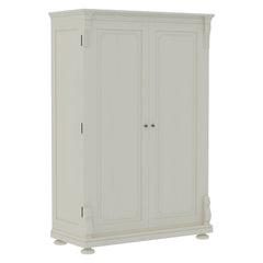 Blanc Indian Solid Wood Large White Wardrobe Cabinet