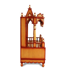 Sheesham Wood Handmade Mandir Home Temple In Brown