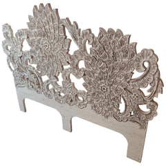 Hand Carved Flower King Size Bed Headboard Bed Head H18