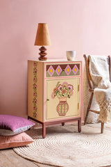 Avani Hand Painted Solid Wood Bedside Table 34